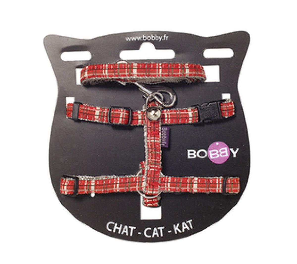 Kilt Cat Harness & Lead - Red / XS