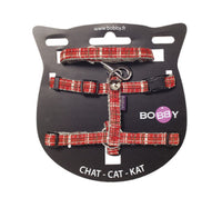 Thumbnail for Kilt Cat Harness & Lead - Red / XS