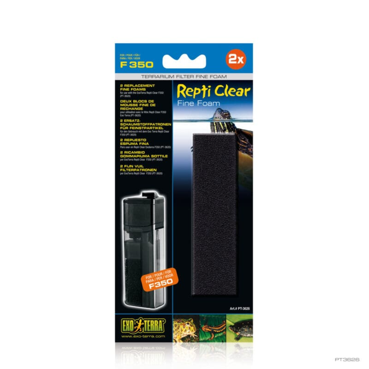 Exo Terra Repti Clear Fine Foam, 2pcs for F350