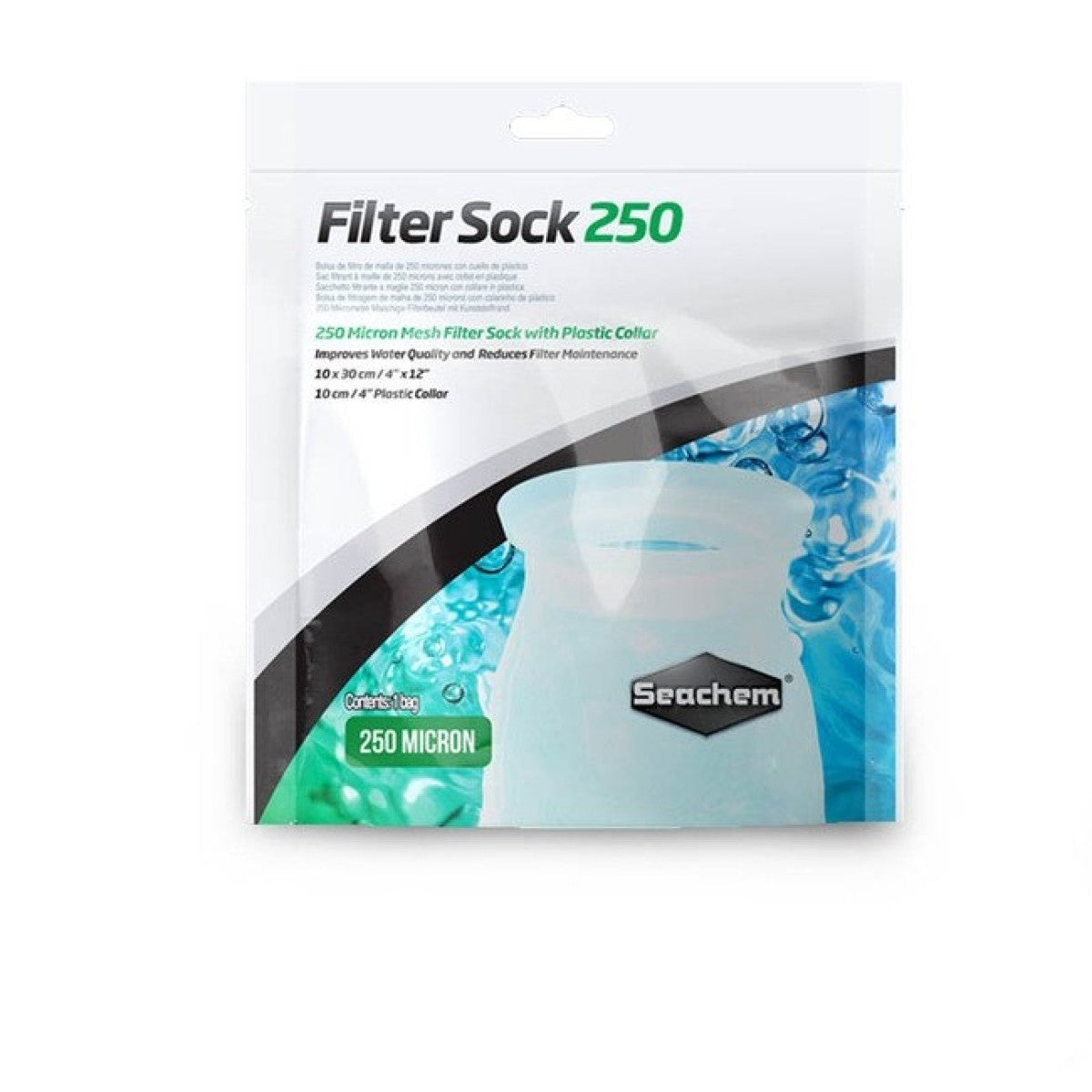 Filter Sock 250 micron mesh 10 x 30cm