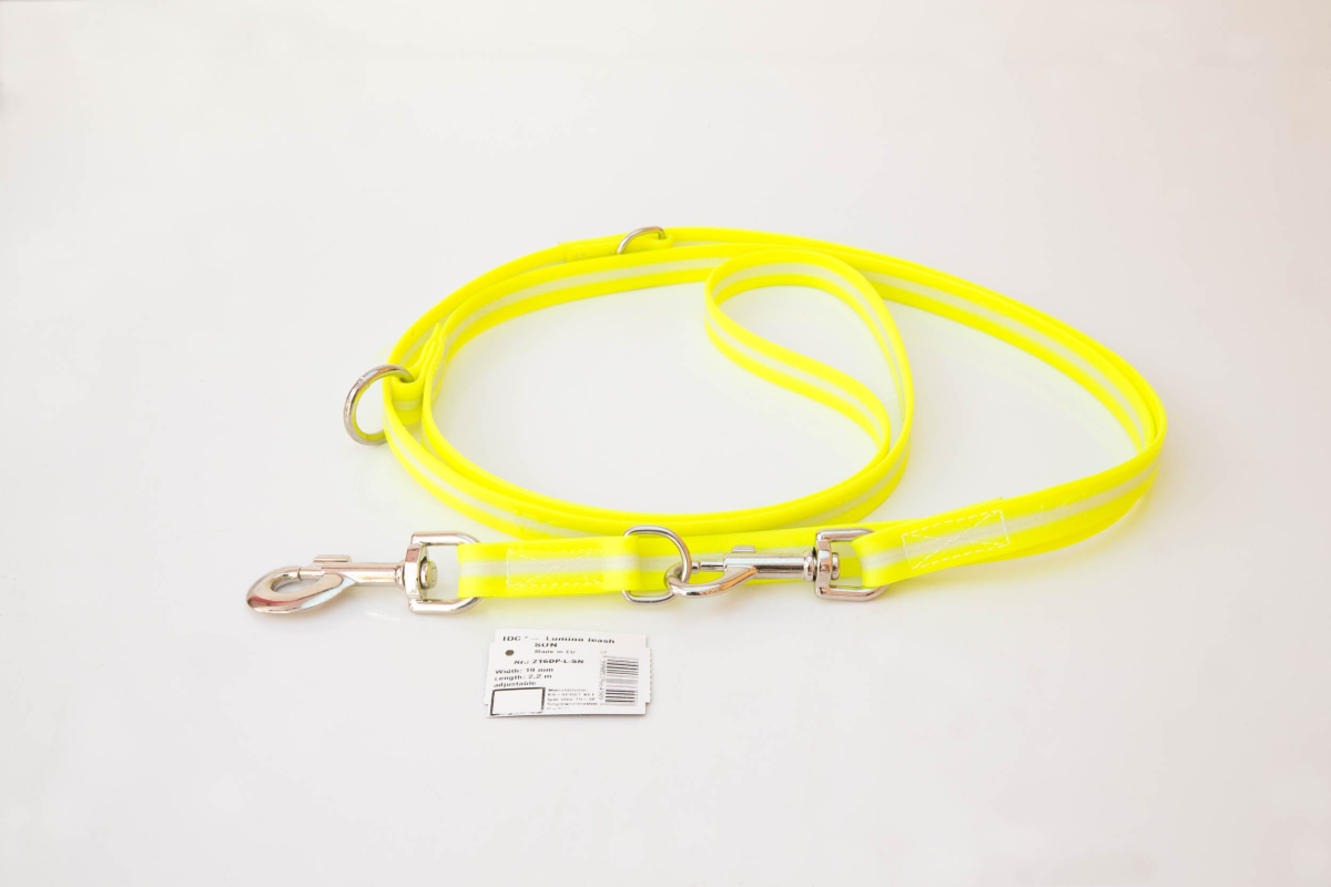 IDC Lumino Adjustable Leash - Sun / Width 1.9 cm & Length 2.2 Meter