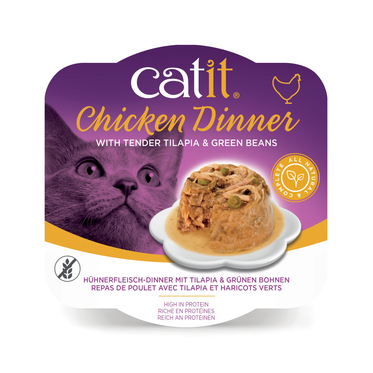 Catit Chicken Dinner, Tilapia & Green Beans 80 g, 6pcs/box