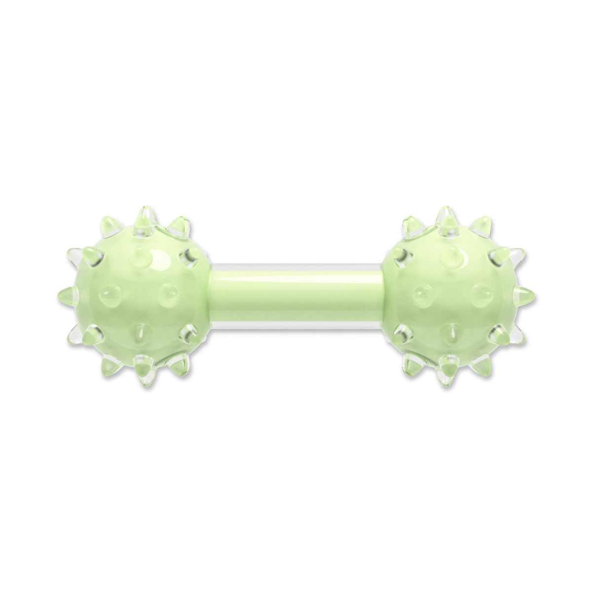 Zeus Duo Spike Dumbbell, 18cm, Green, Mint Scent