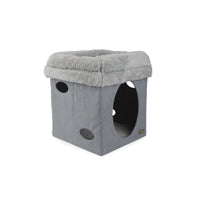 Thumbnail for Lambswool 2 in 1 Cat Castle - Grey