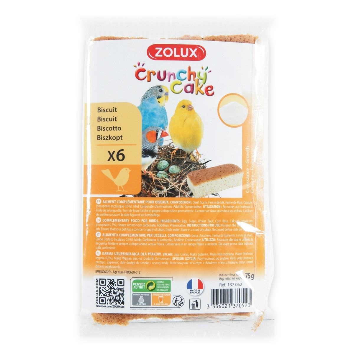 Crunchy Cake Growth Biscuits - 6pc