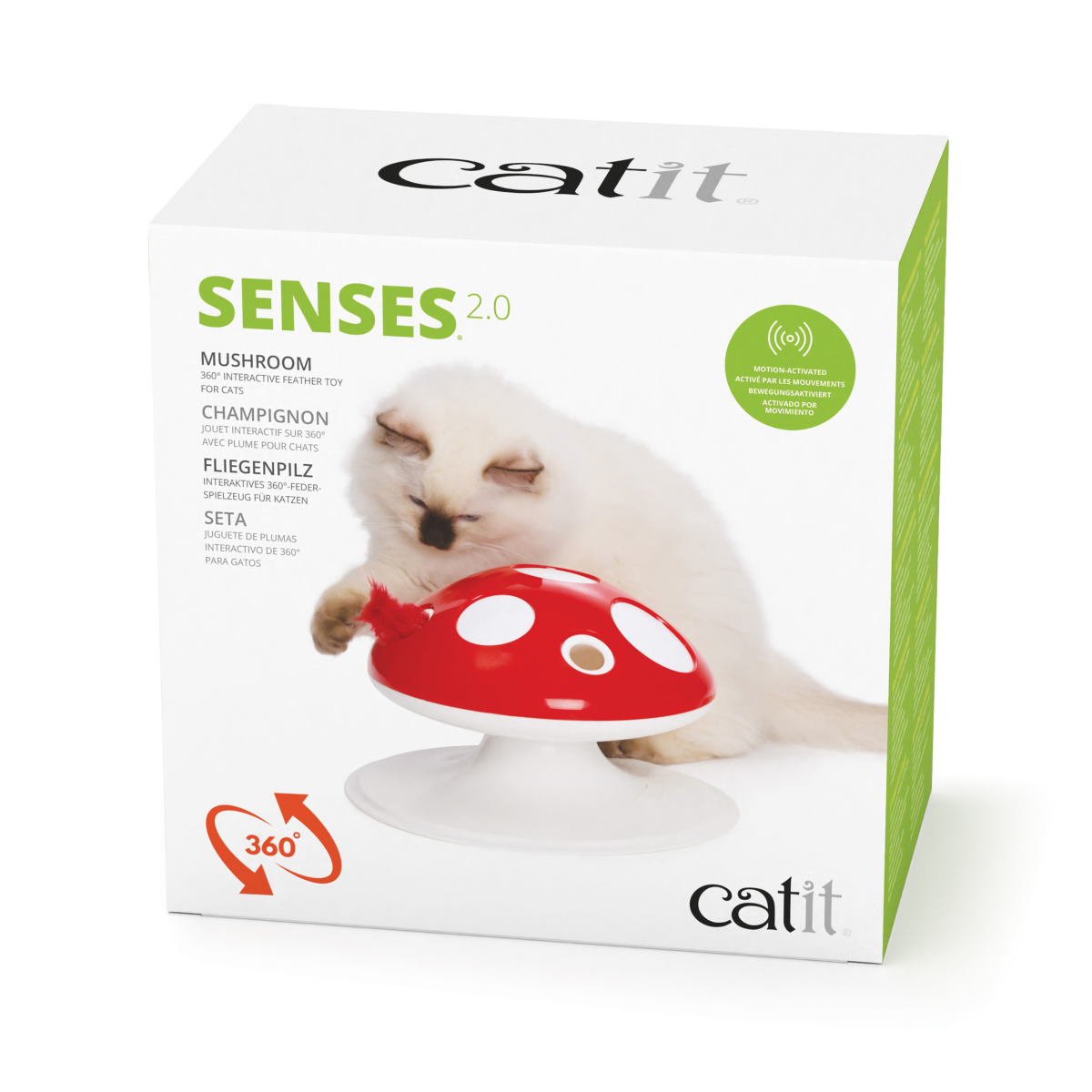 Catit Senses 2.0 Interactive Feather Toy - Mushroom