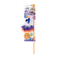 Thumbnail for Furry Ball - Fluffy Bird Wand - Orange