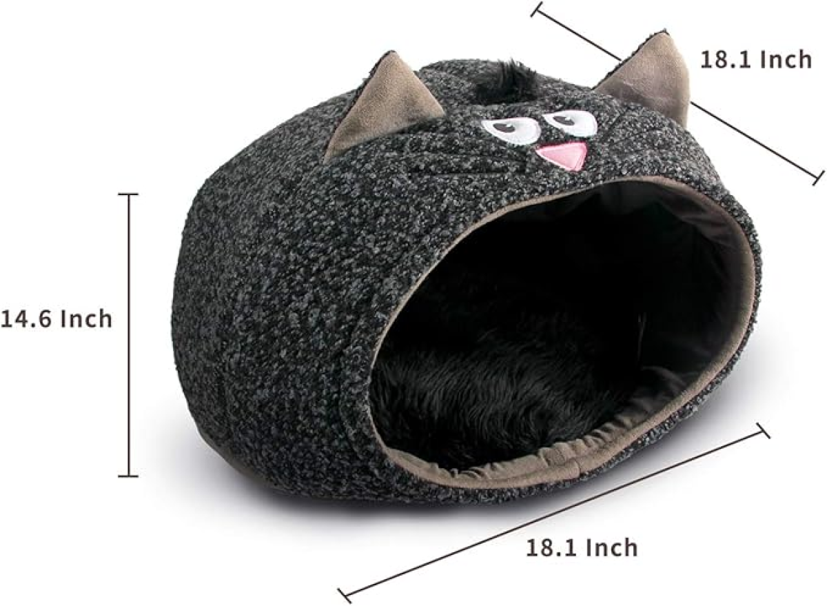 Nest Cat Bed Black