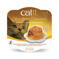 Thumbnail for Catit Chicken Dinner, Liver & Sweet Potato 80 g, 6pcs/box