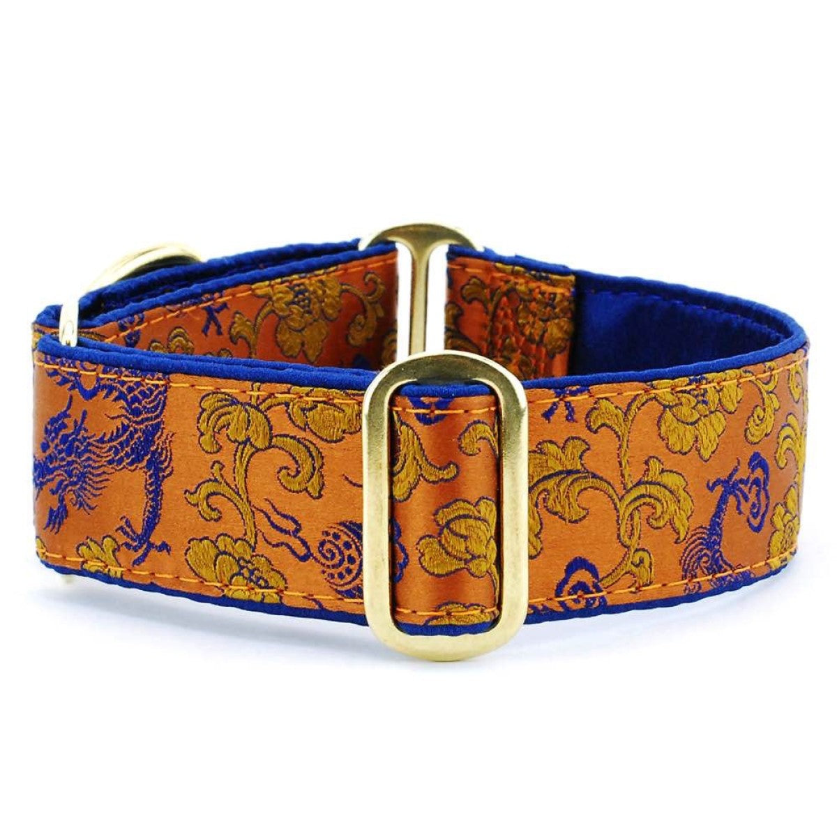 Small Satin Lined Martingale Collar - Dragon Copper