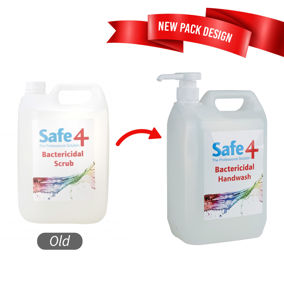 Safe4 Bactericidal Handwash 5 Litre with Pump