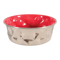 Thumbnail for Diamonds Stainless Non-Slip Dog Bowls - Red 550ml