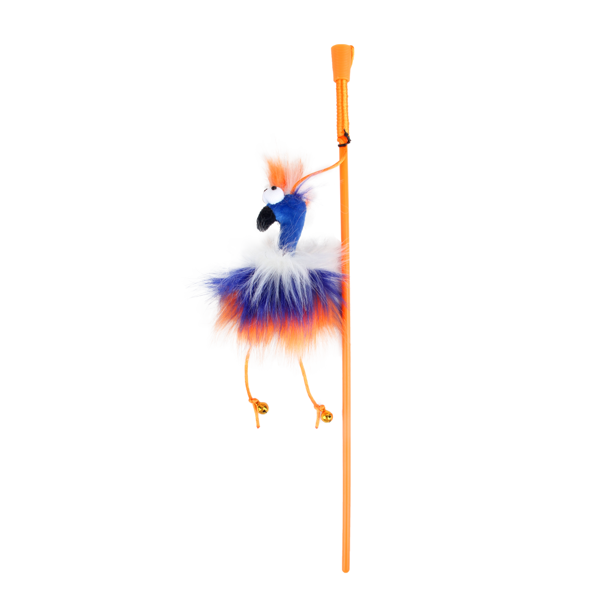 Furry Ball - Fluffy Bird Wand - Orange