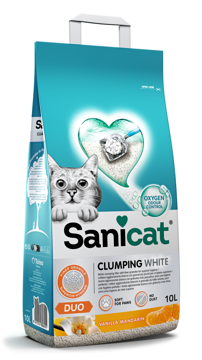 SANICAT CLUMPING WHITE DUO 10 L