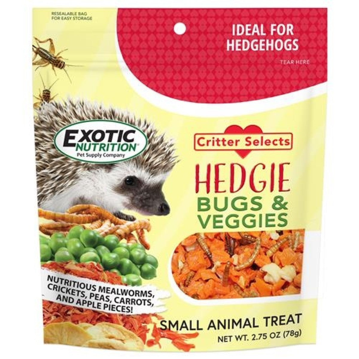 Critter Selects Hedgie Bugs & Veggie 2.75 oz.