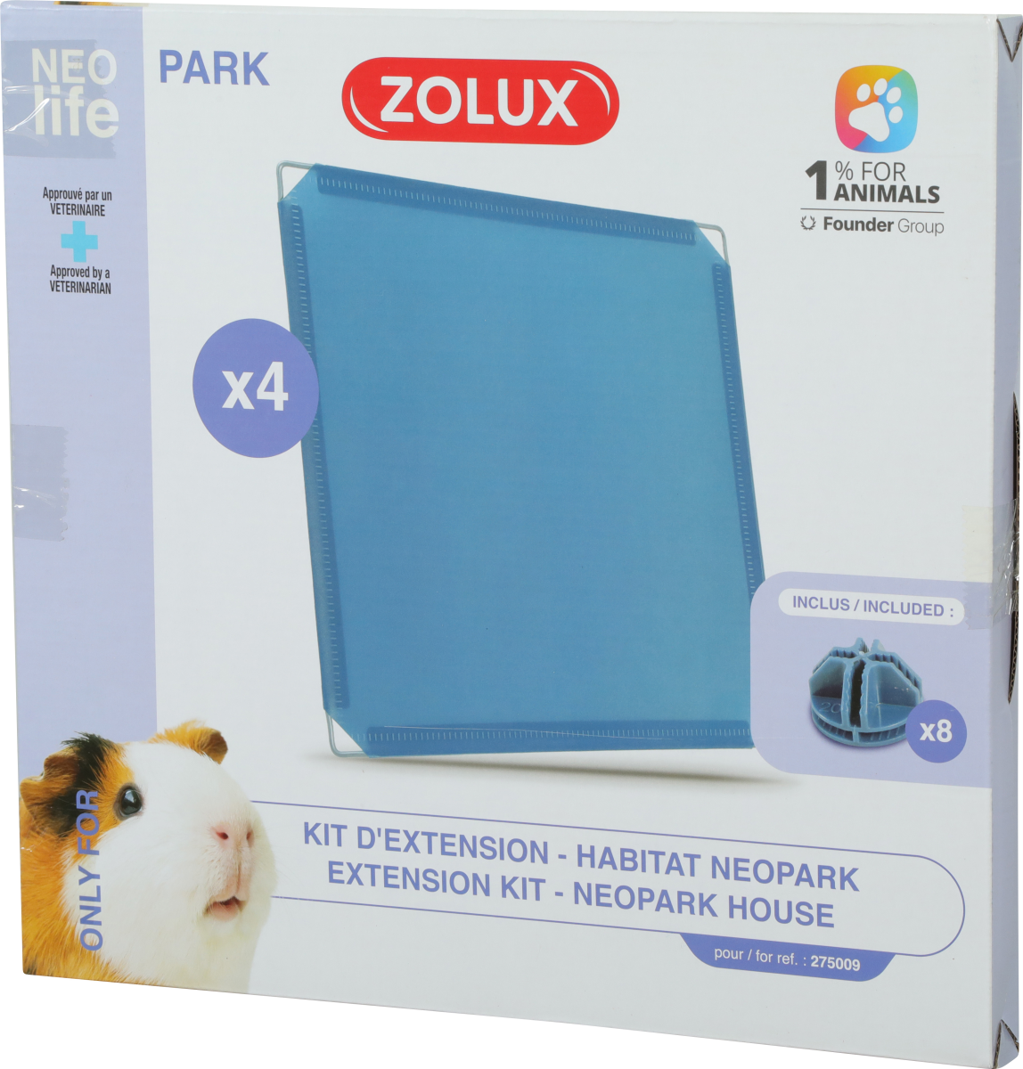 Extension Kit With 4 Solid Panels For Neolife Guinea Pig Neopark