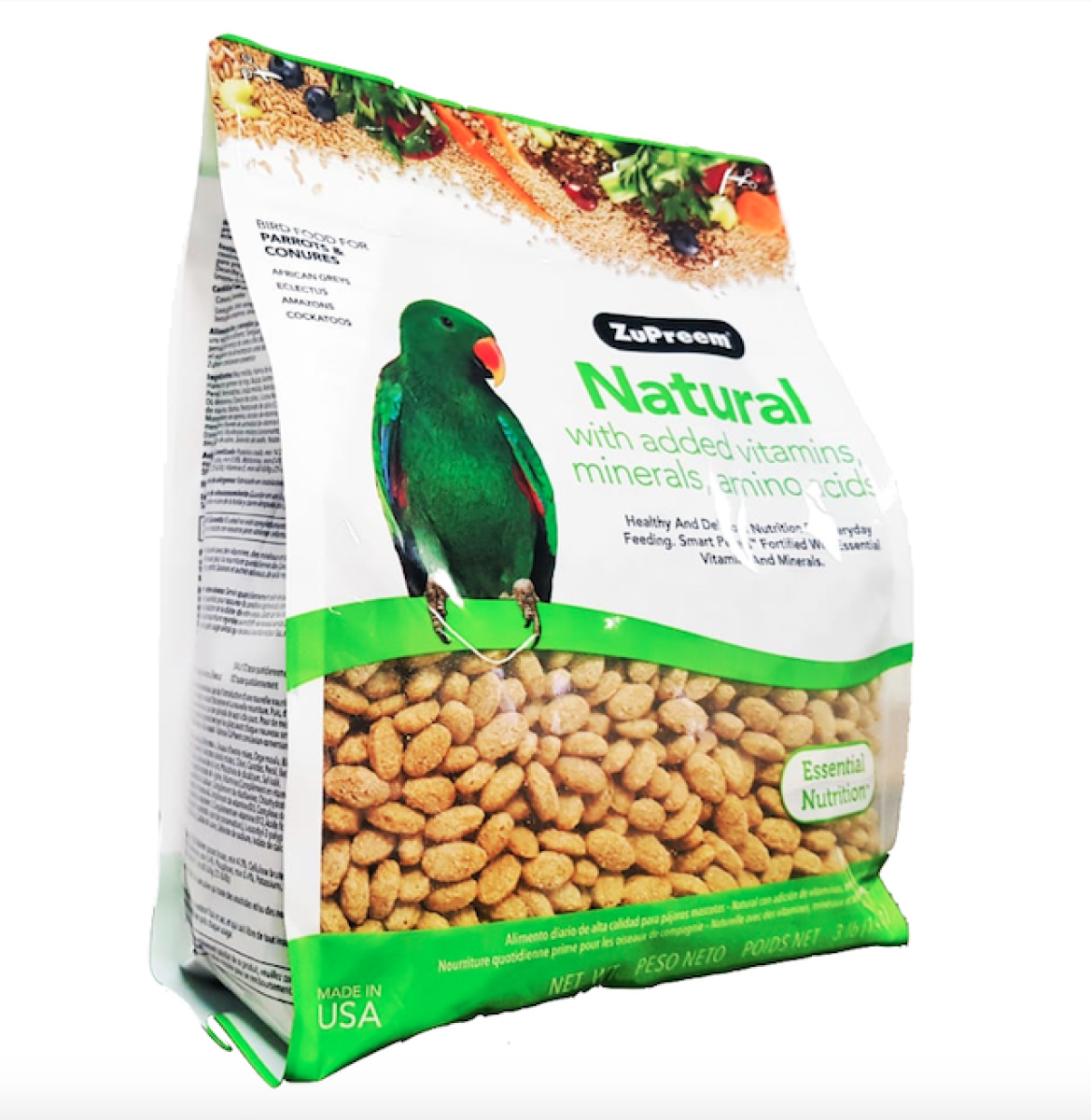 Natural Avian Diet Parrots & Conures 3lb (1.36kg)