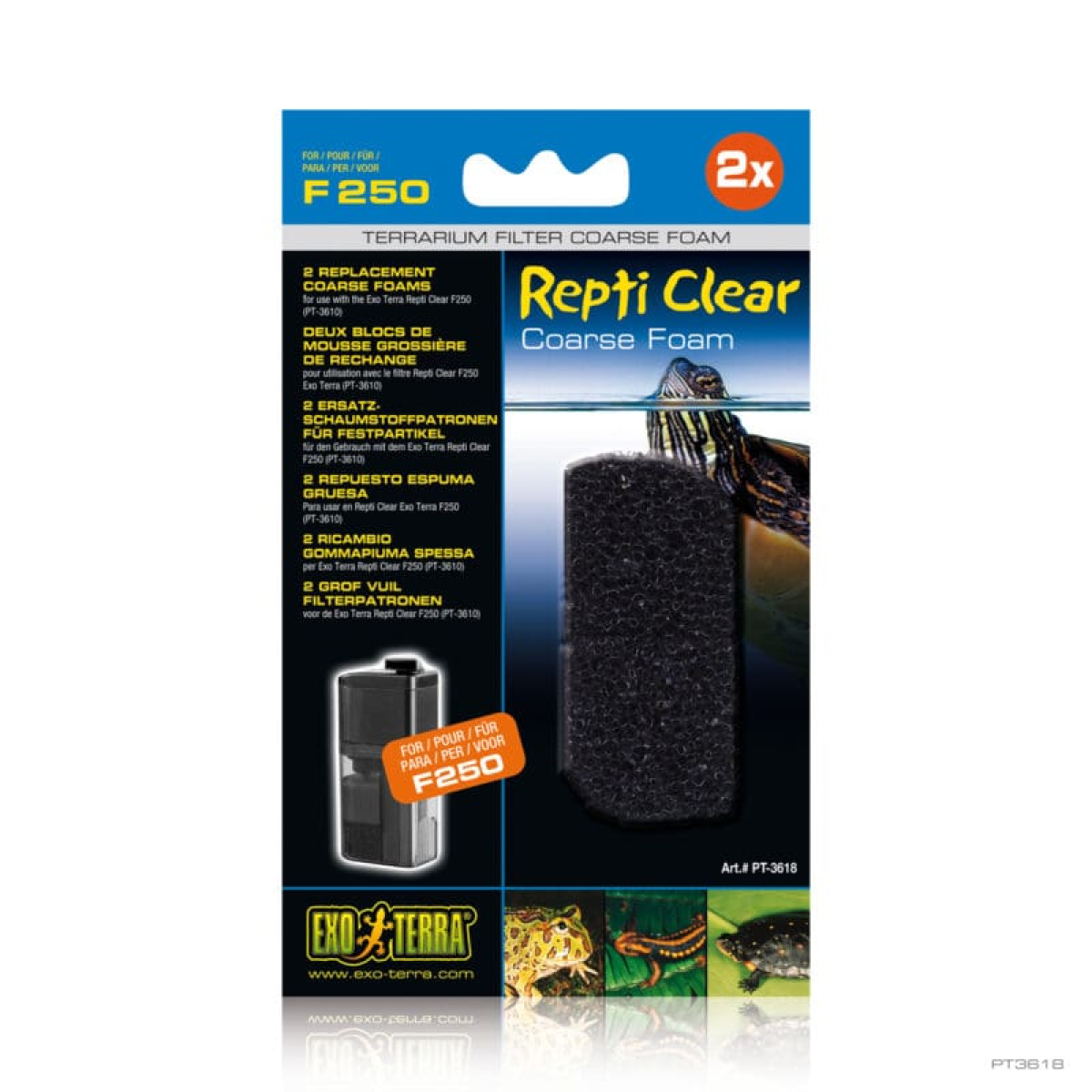 Exo Terra Repti Clear Coarse Foam, 2pcs for F250