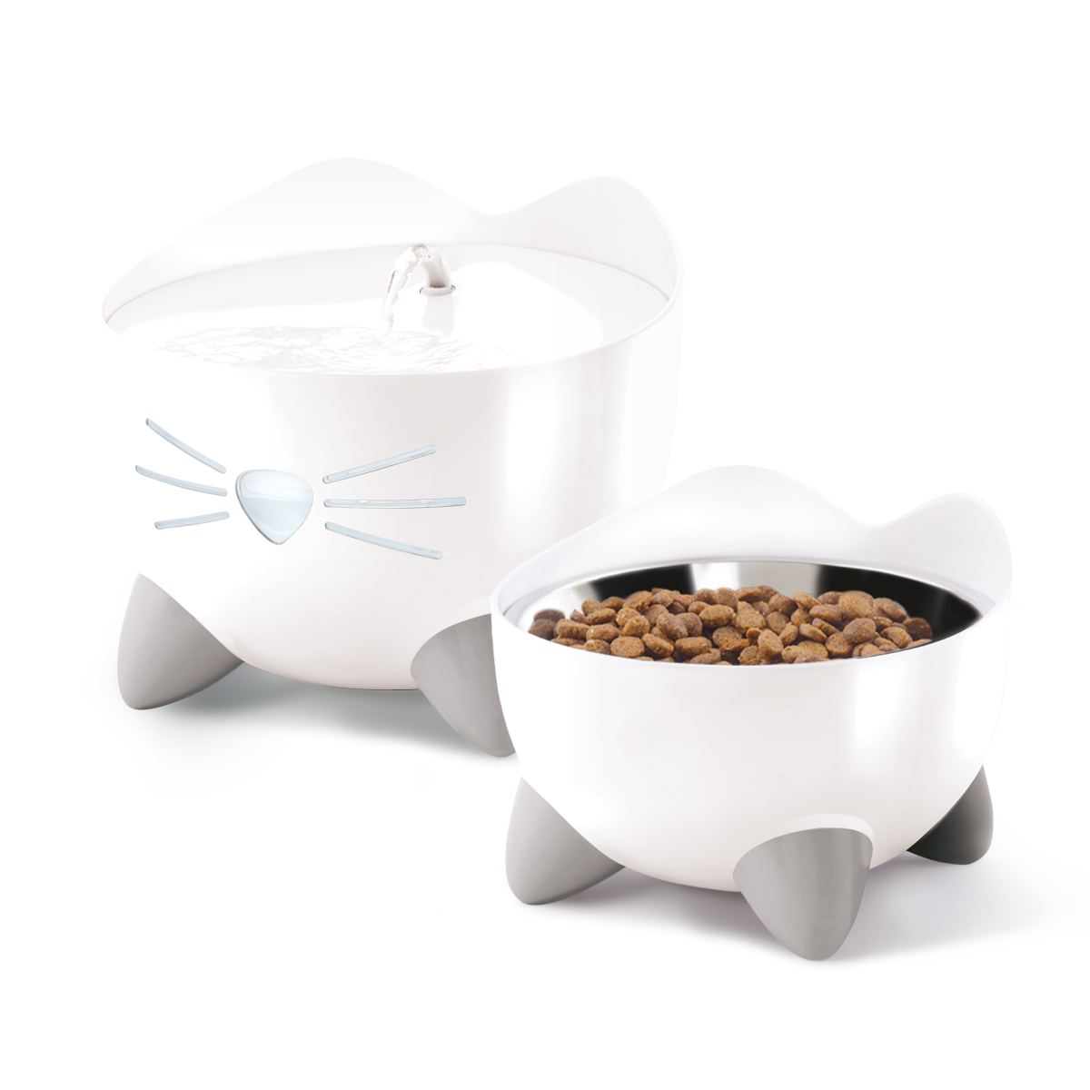 CatIt Pixi Drinking Fountain - Combo pack/White