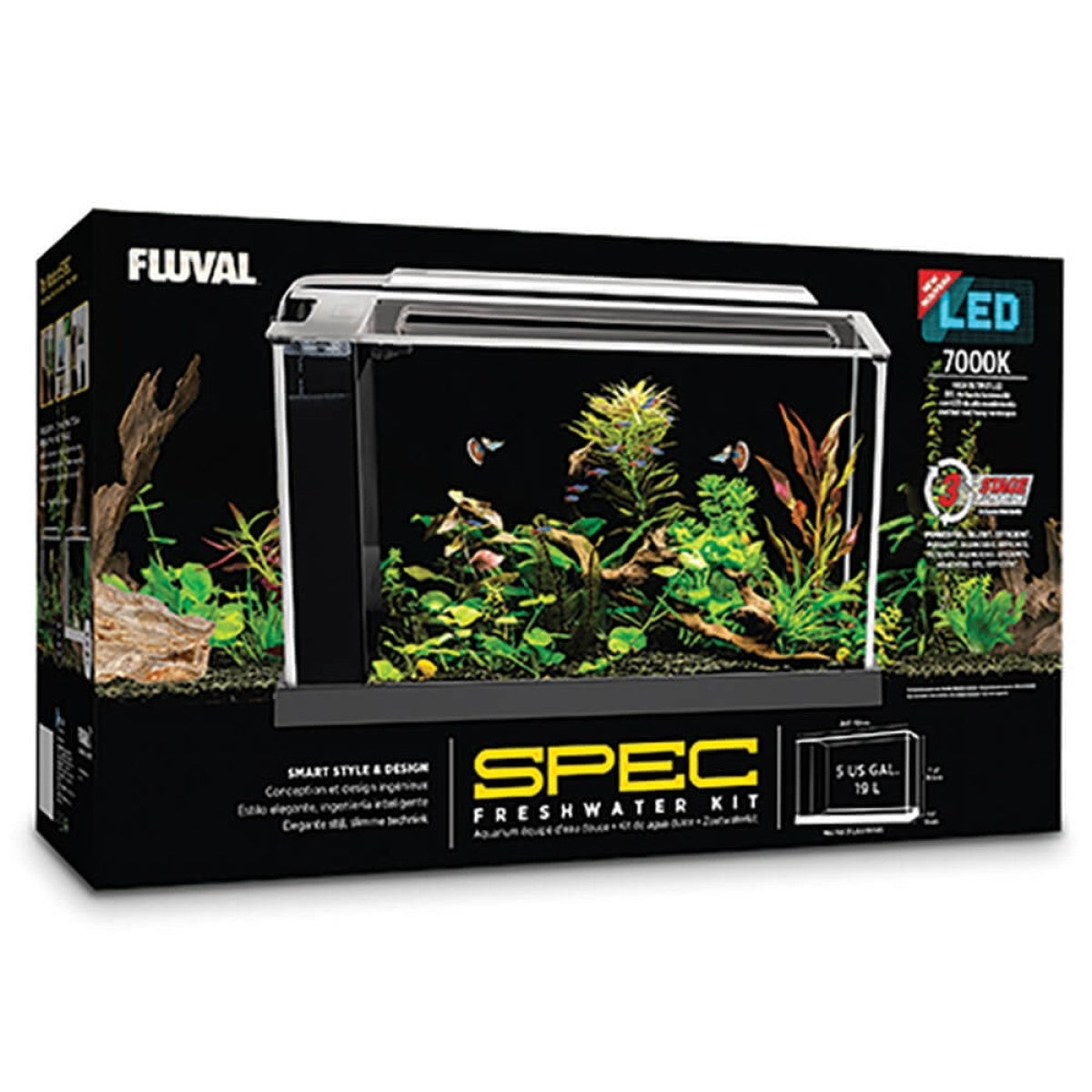 Fluval Spec Aquarium Kit - 19 L (5 US gal) - White