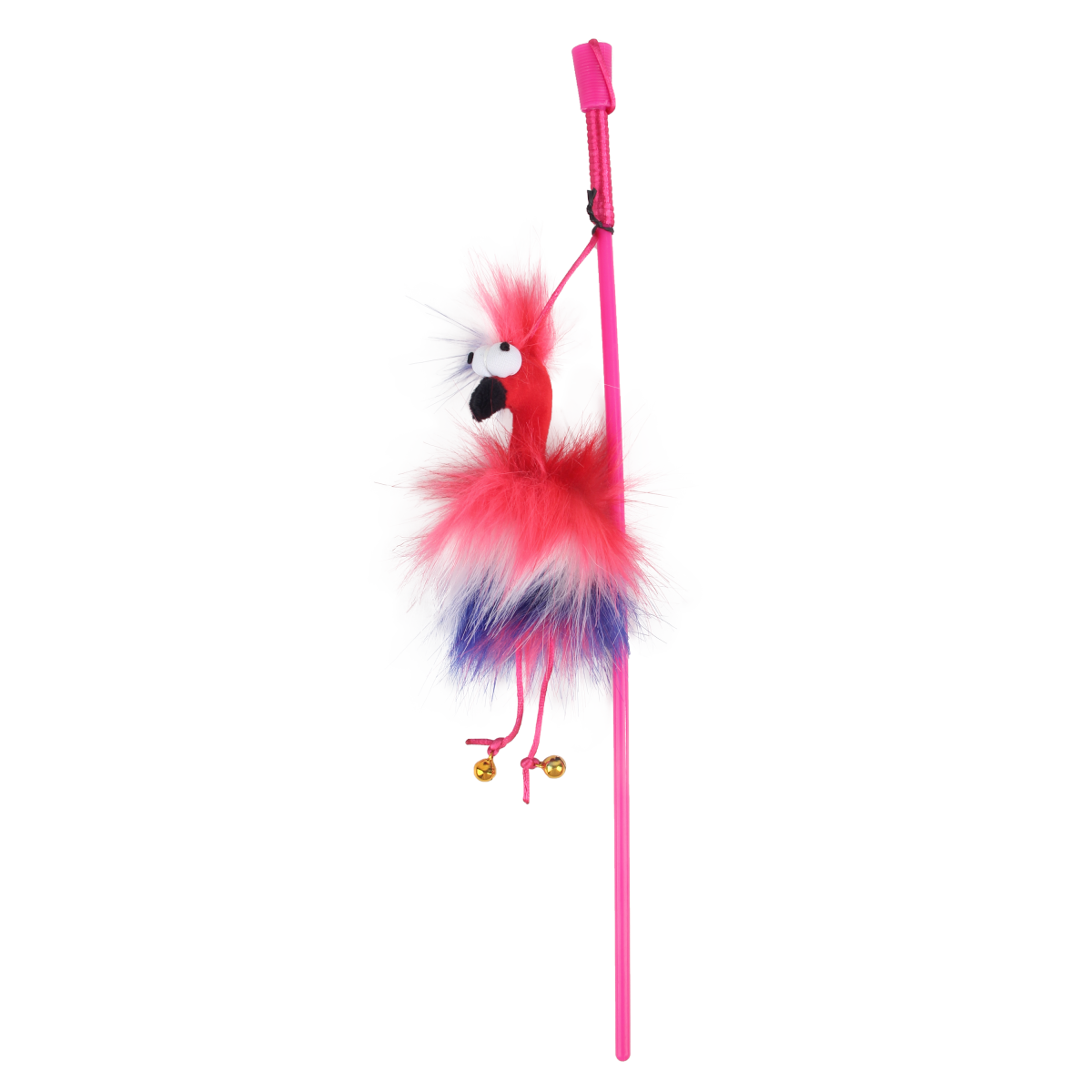 Furry Ball - Fluffy Bird Wand - Red