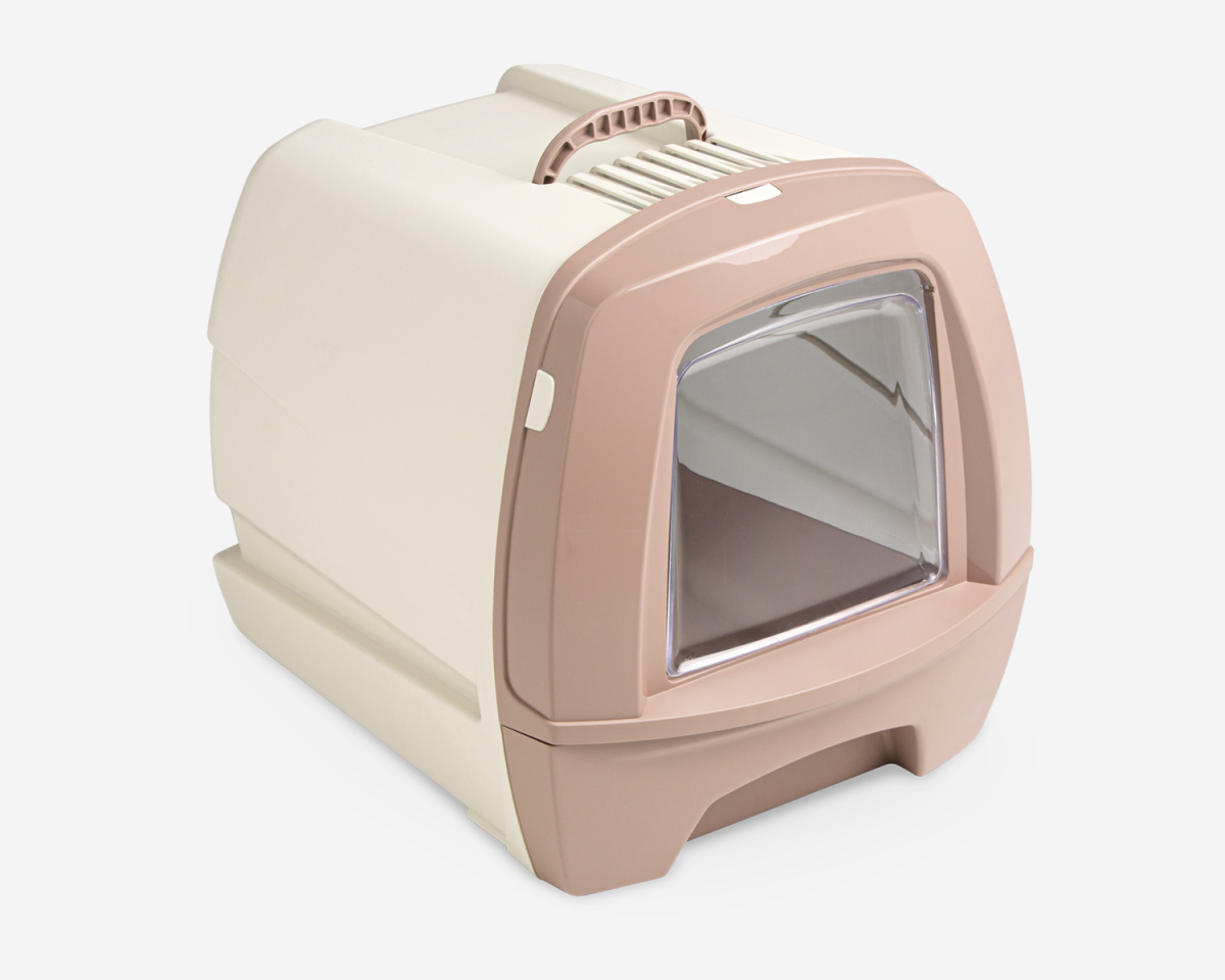 80's Cat Litter Box with Drawer - 50 x 40 x 42 cm/Pink