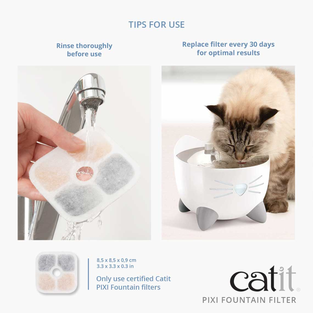 Catit PIXI Fountain Filter Cartridge, 3pk