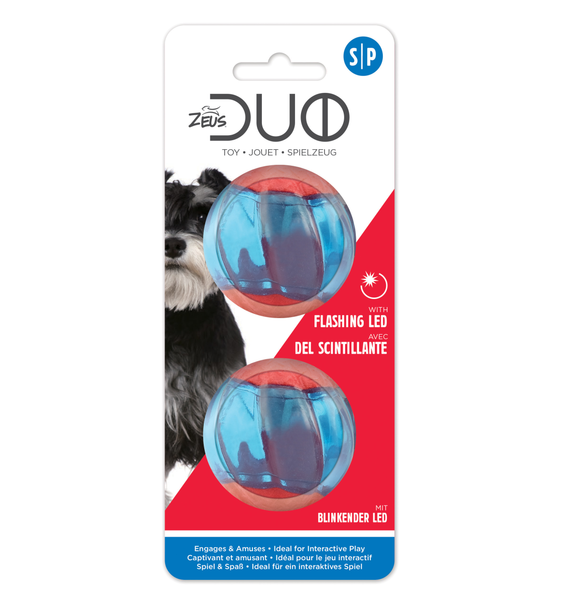 Zeus Duo Ball, 5cm with LED, 2pk