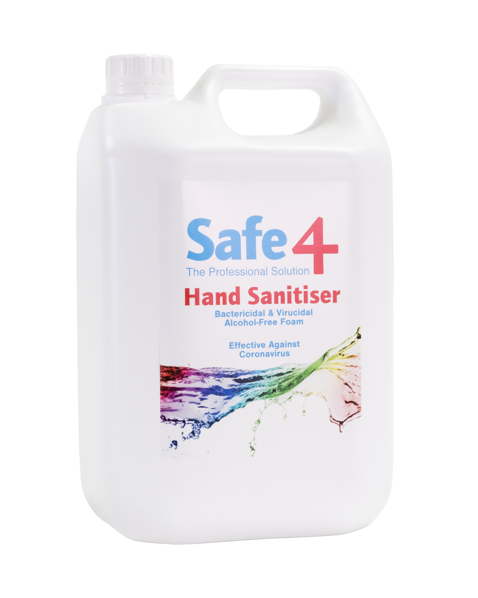 Safe4 Virucidal Foam Hand Sanitiser, 5 Litre