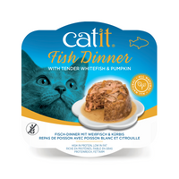 Thumbnail for Catit Fish Dinner, Whitefish & Pumpkin 80 g, 6pcs/box