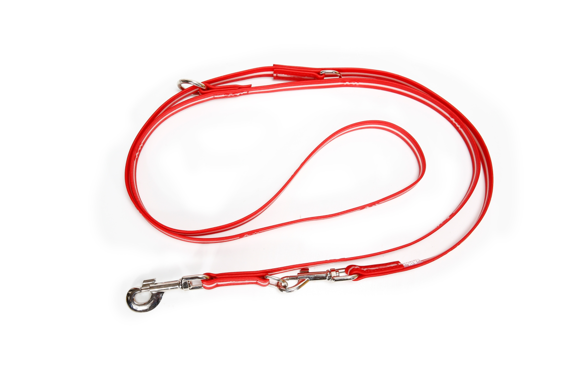 IDC Lumino Adjustable Leash - Red / Width 1.9 cm & Length 2.2 Meter