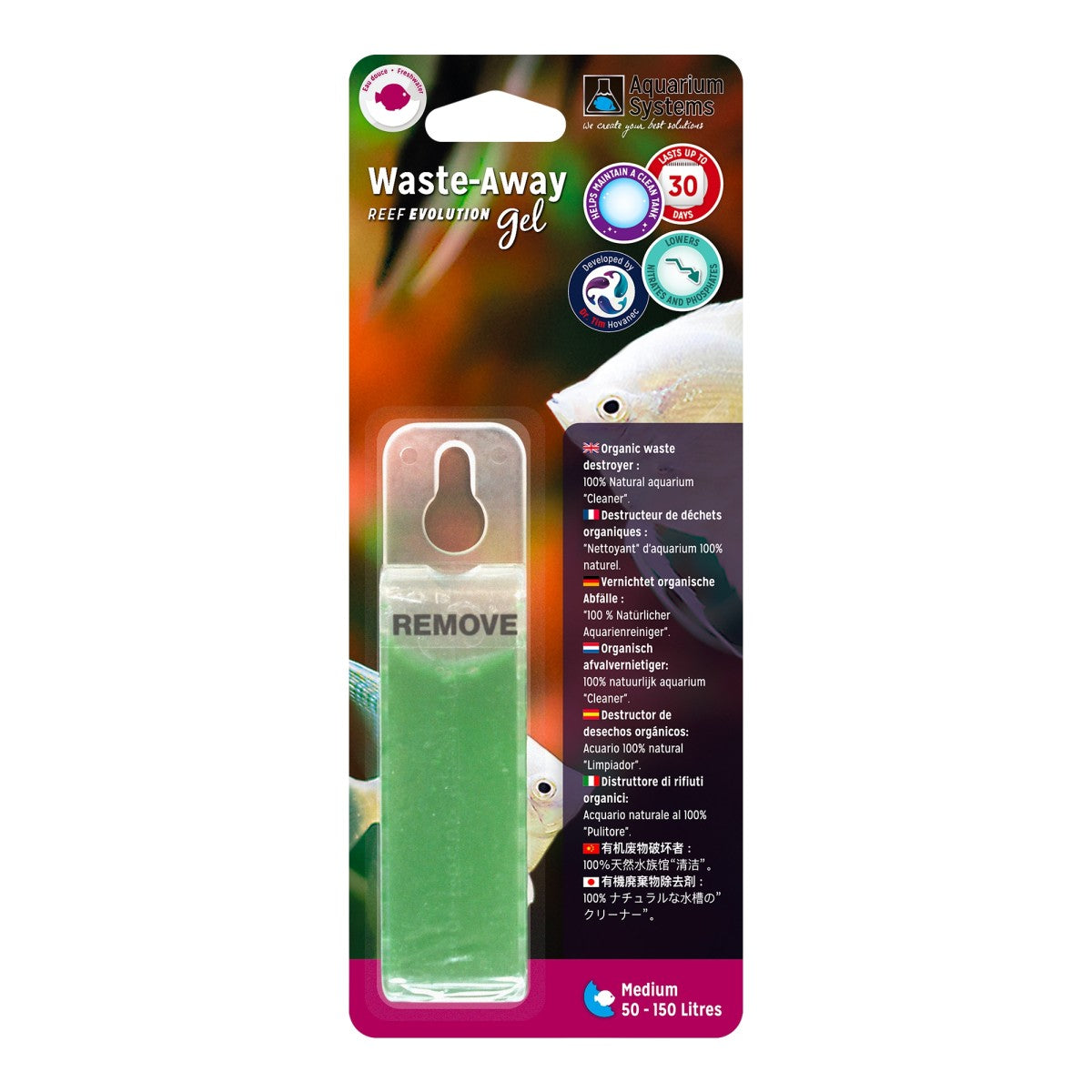 Waste-Away Gel FRESHWATER Single Pack - Medium (50-150L)