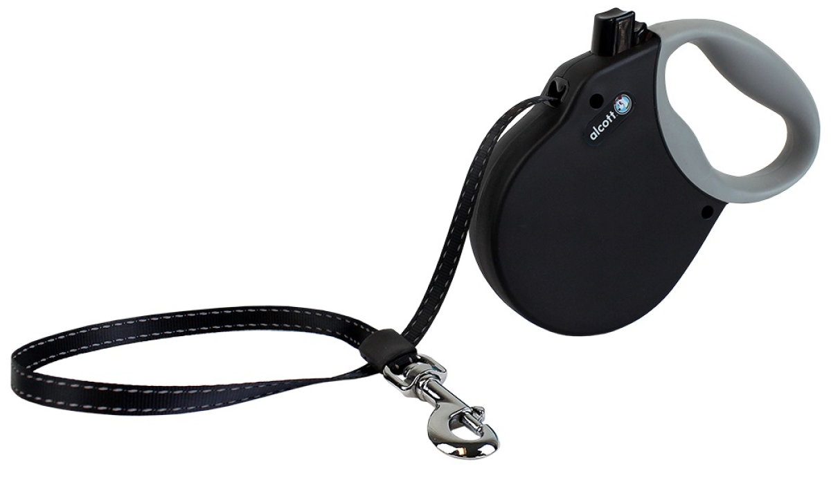 Adventure retractable leash, 5 m - Large - Black