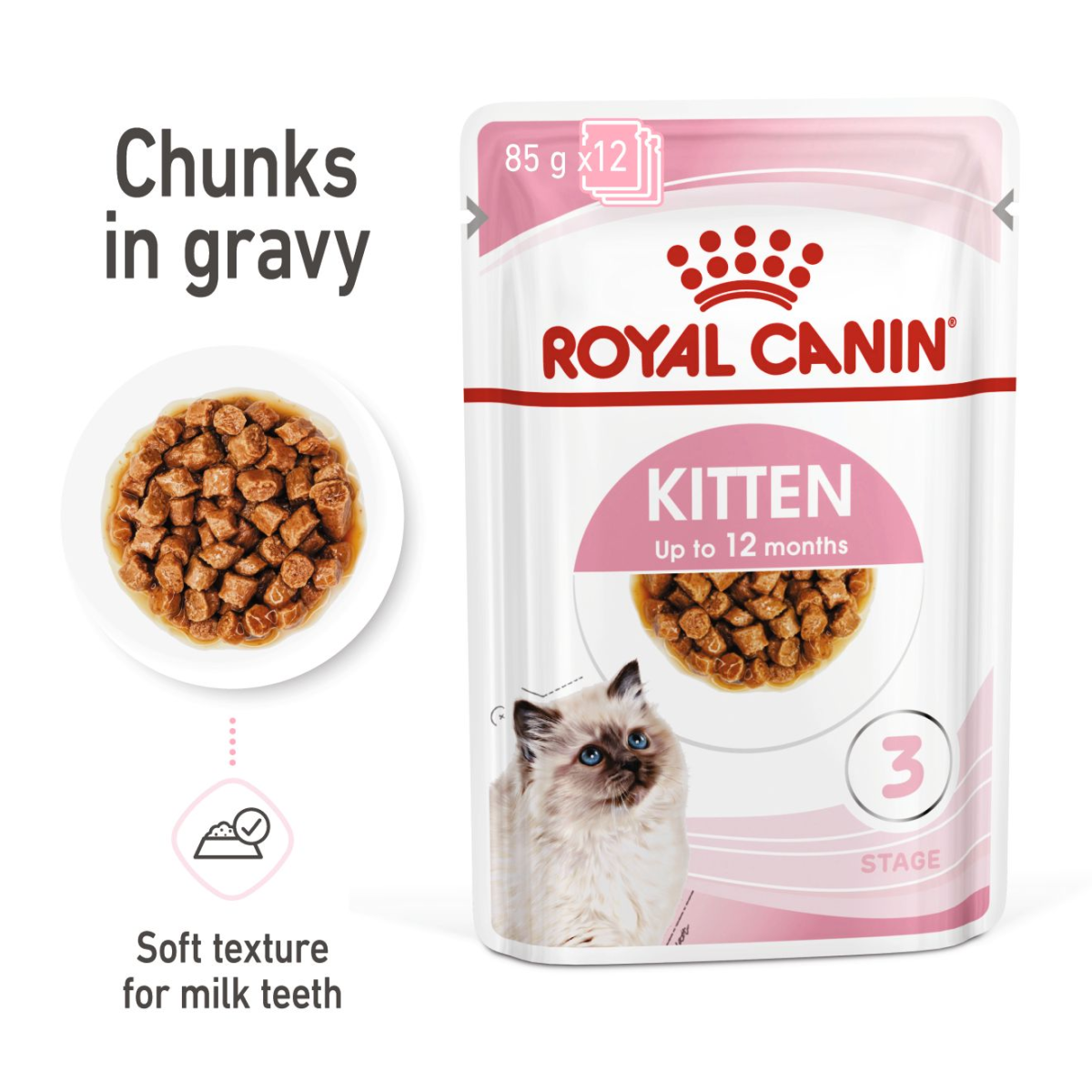 Feline Health Nutrition Kitten Gravy (WET FOOD - Pouches) 12 x 85g