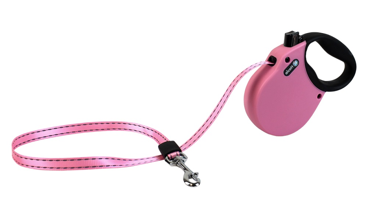 Adventure retractable leash, 3 m - Extra-Small - Pink