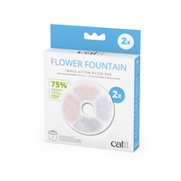 Thumbnail for Catit Flower Fountain Triple Action Filter Pad, 2pcs