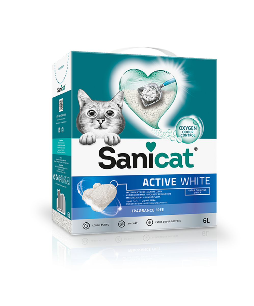 SaniCat Active White 6L Unscented