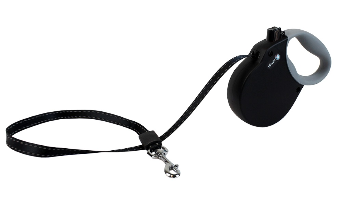 Adventure retractable leash, 3 m - Extra-Small - Black