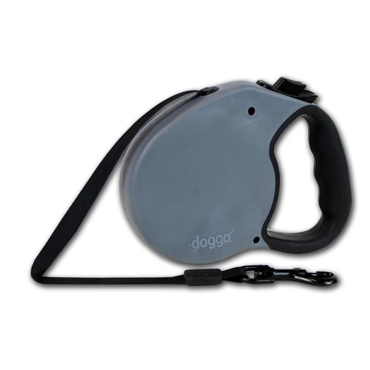 Doggo everyday retractable leash 5m, L, grey