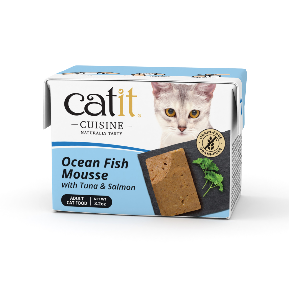 Catit Cuisine Ocean Fish Mousse with Tuna & Salmon, 90g Tetra, 12pcs/box