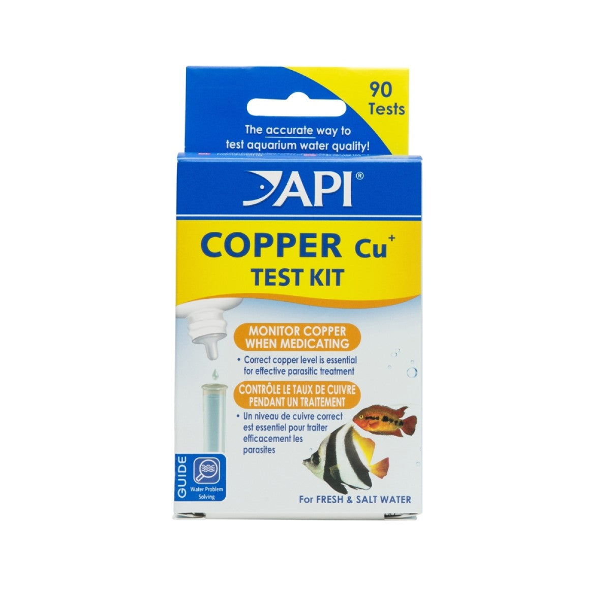 API Copper Cu+ Freshwater & Saltwater Aquarium Test Kit, 90 count