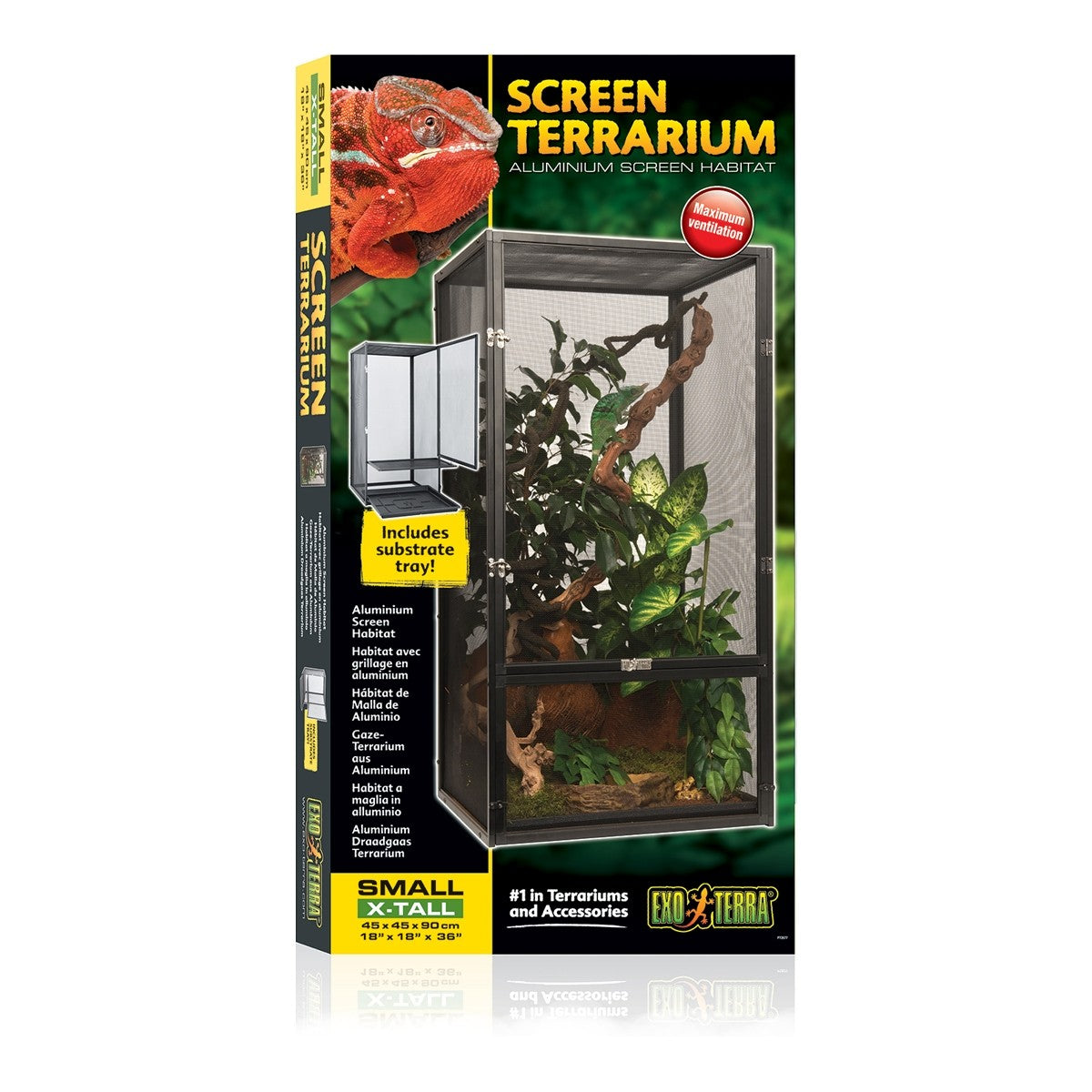 Exo Terra Screen Terrarium - Small/X-Tall 45 x 45 x 90cm