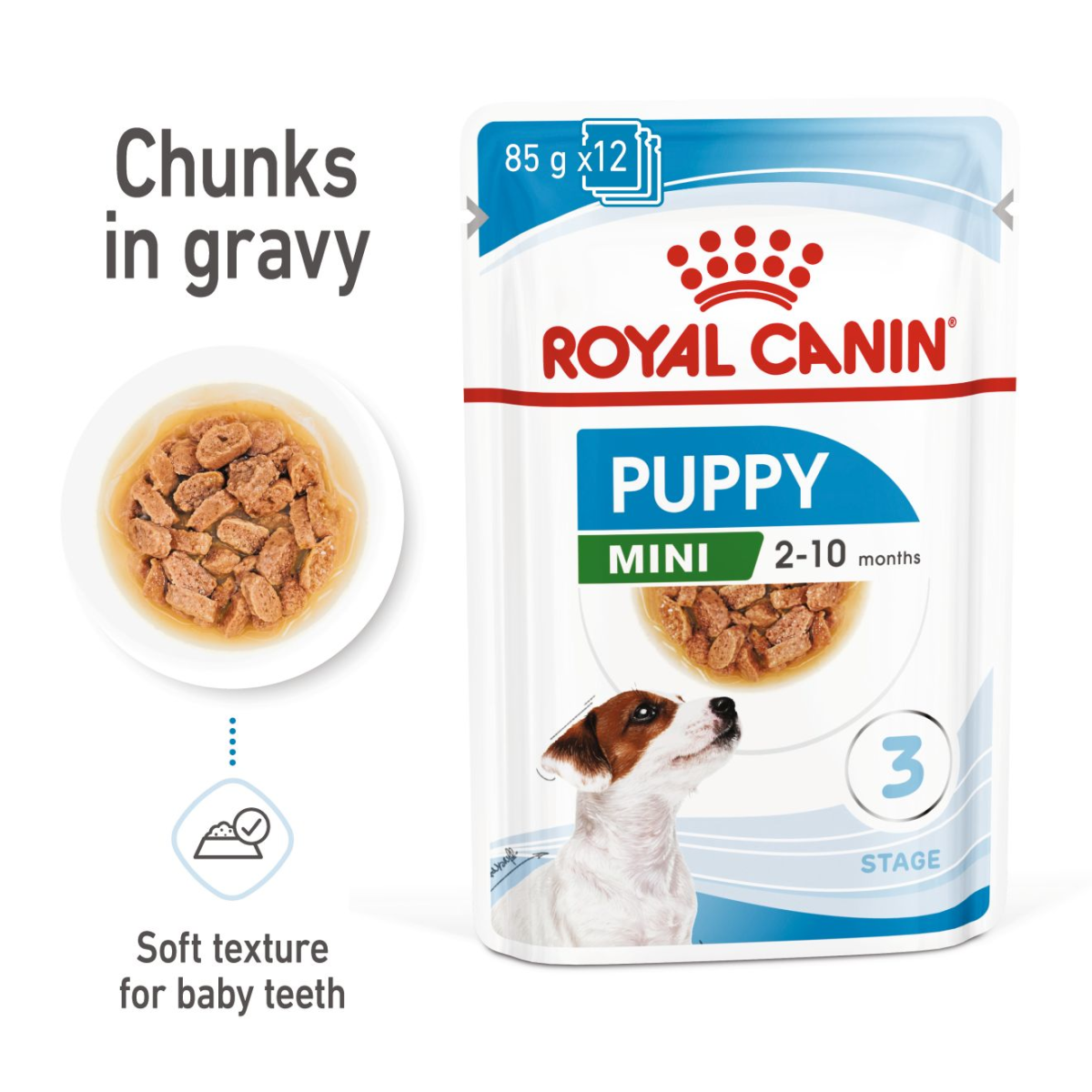 Size Health Nutrition Mini Puppy (WET FOOD - Pouches) 12 x 85g