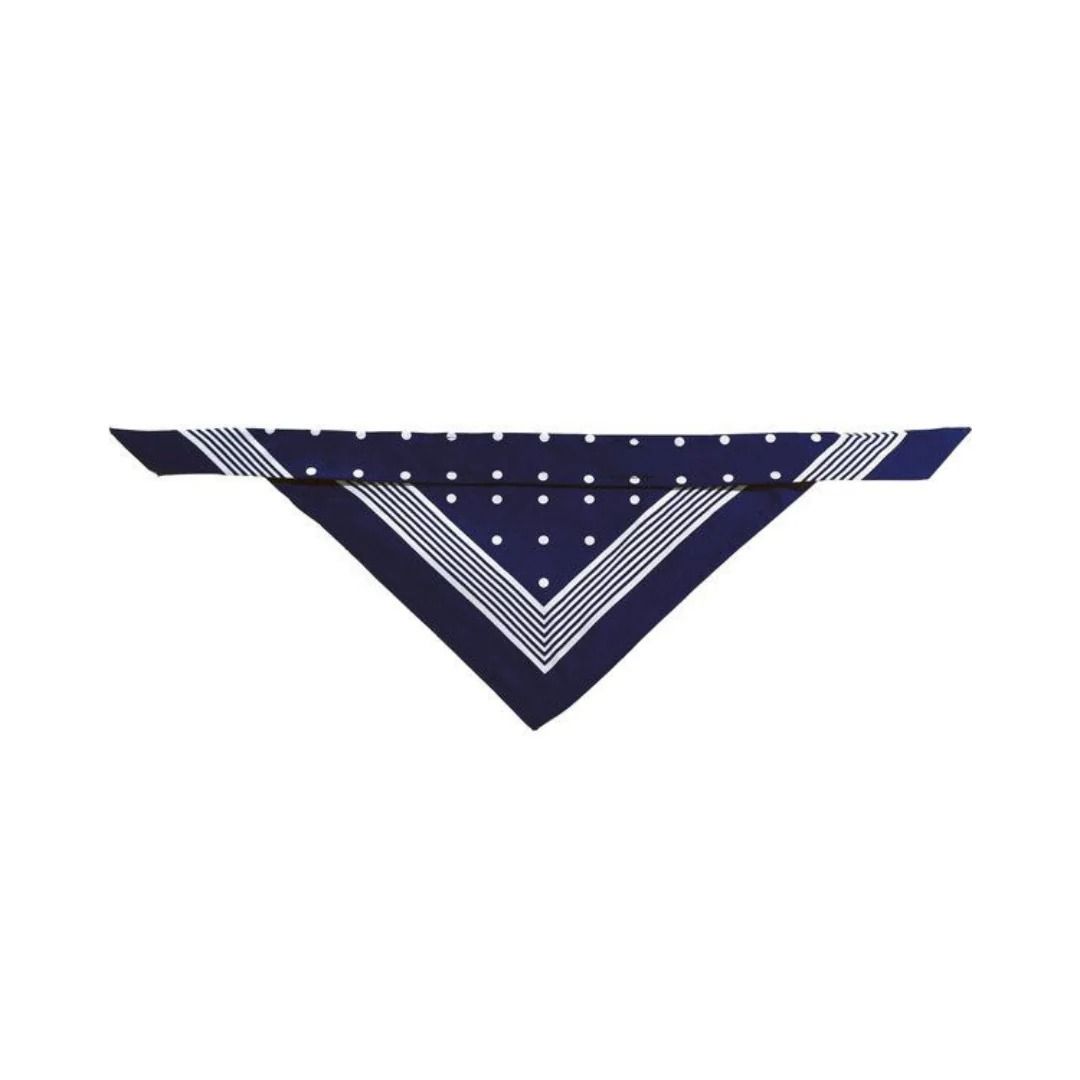 Hunter Cotton Dog Scarf for Collars with Loops - Blue