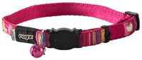 Rogz Neocat Candystrips Cat Collar - Black SMALL