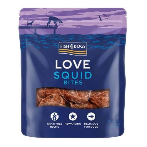 Fish4Dogs Squid Bites Dog Treats - 75g
