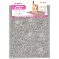 Flamingo Tumbi Rectangular Cat Litter Tray Mat - Green SMALL