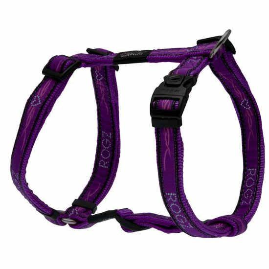 Rogz Purple Chrome Dog Harness - Purple MEDIUM