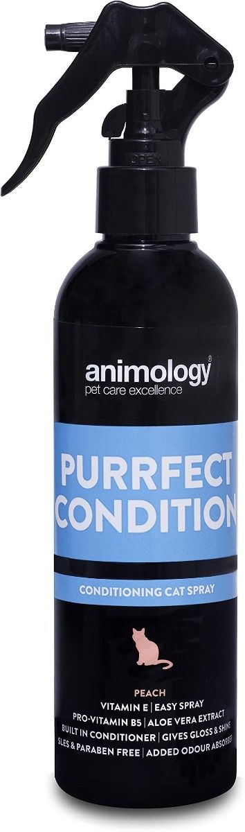Animology Purrfect Condition Coat Conditioning Peach Cat Spray 250ml - 250ml