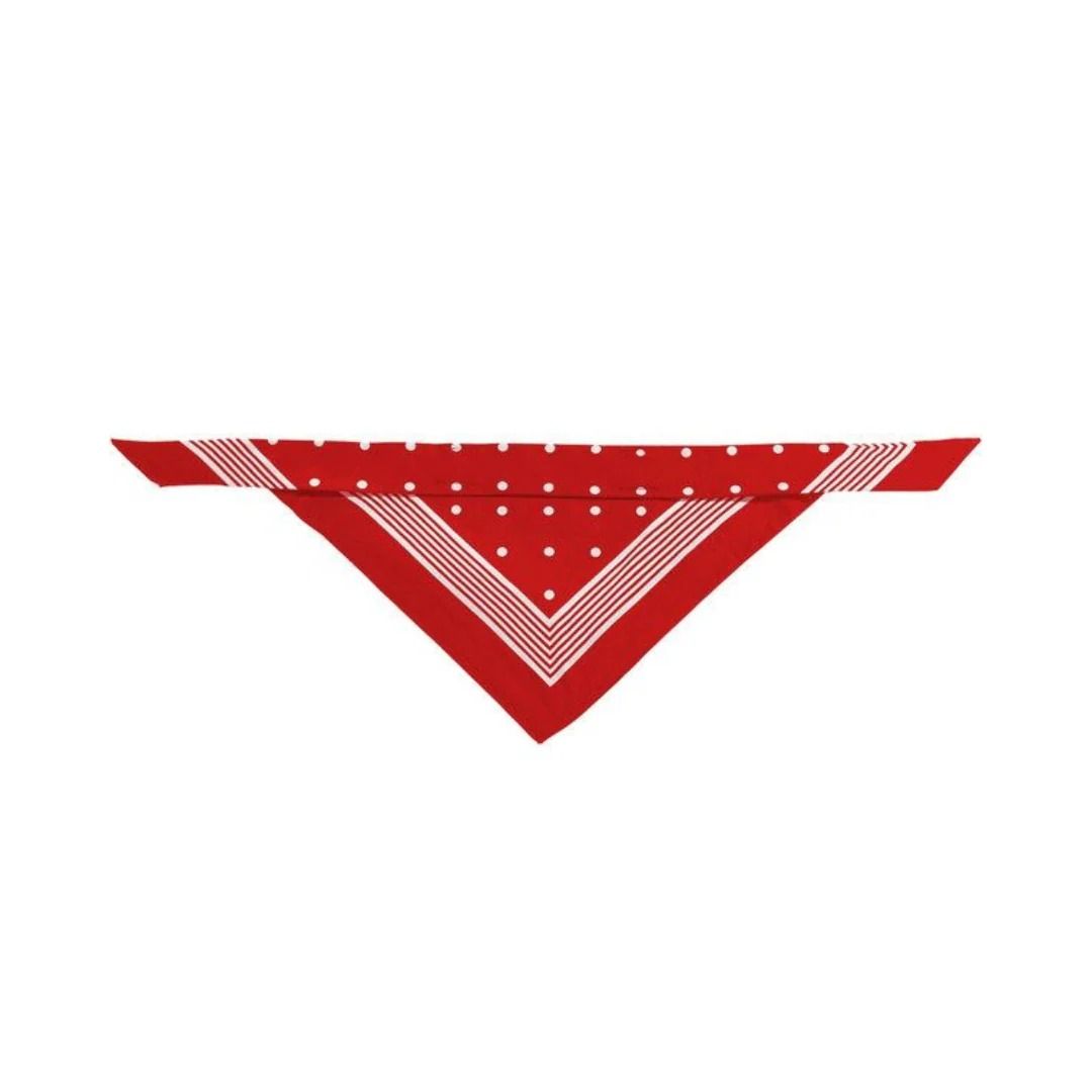 Hunter Cotton Dog Scarf for Collars with Loops - Red